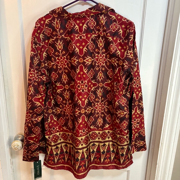 Lauren Ralph Lauren southwest print tunic cotton top NWT - Picture 3 of 8